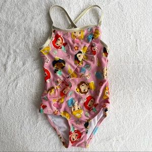 Disney Toddler 3T Princess Pink & Gold Swimsuit